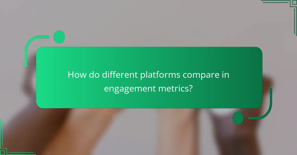 How do different platforms compare in engagement metrics?