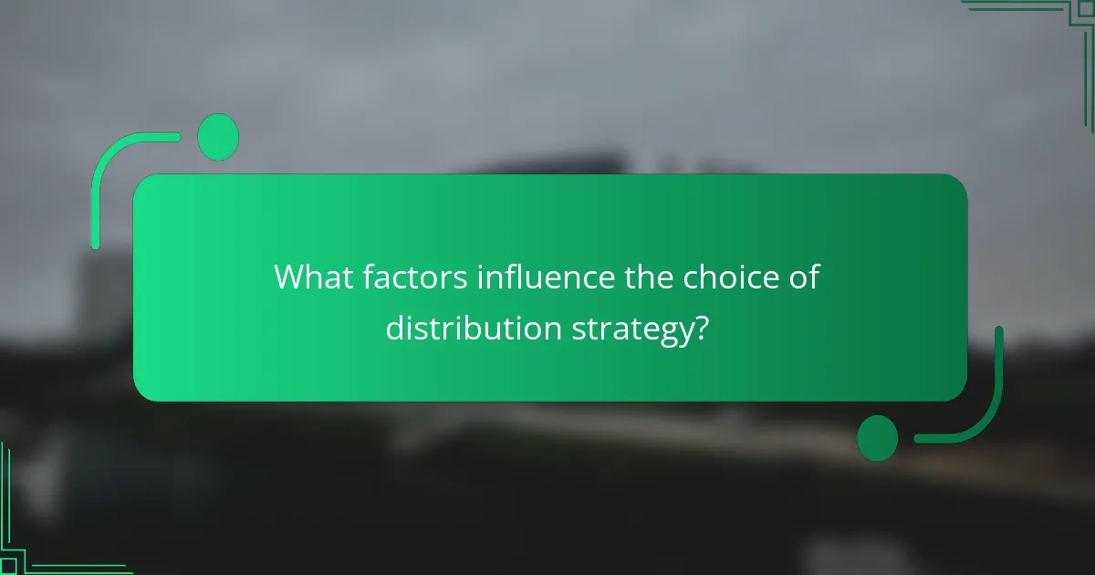 What factors influence the choice of distribution strategy?